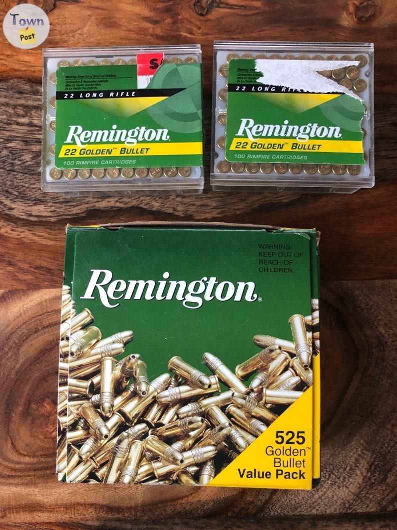 Photo of 725 rnds 22lr hollow point 36 gr Remington Golden Bullet