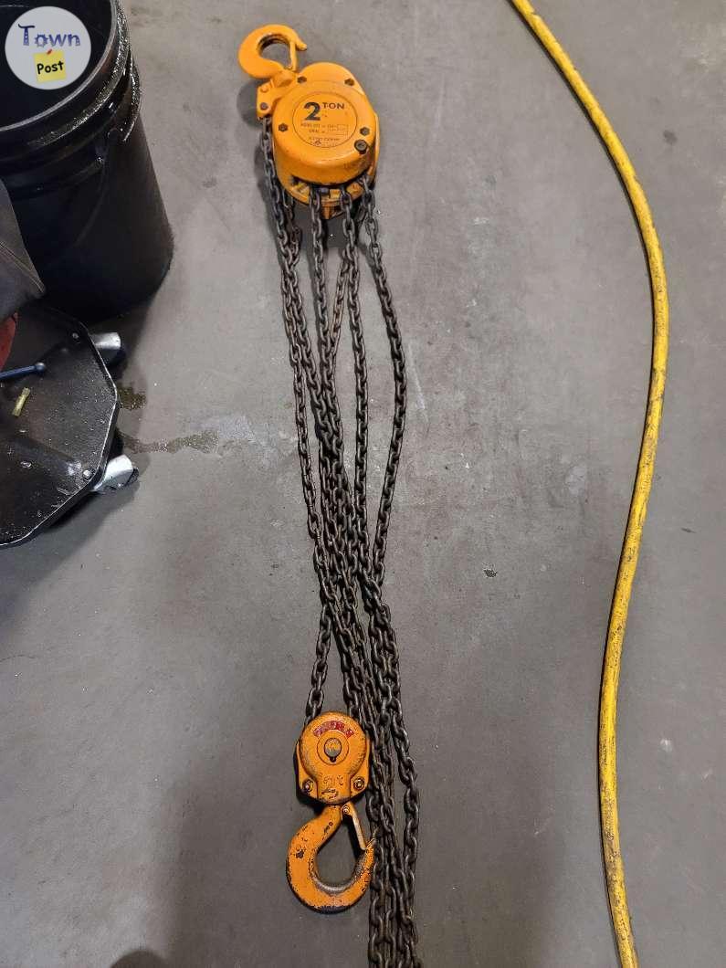 Photo of Kito chain hoist and trolley