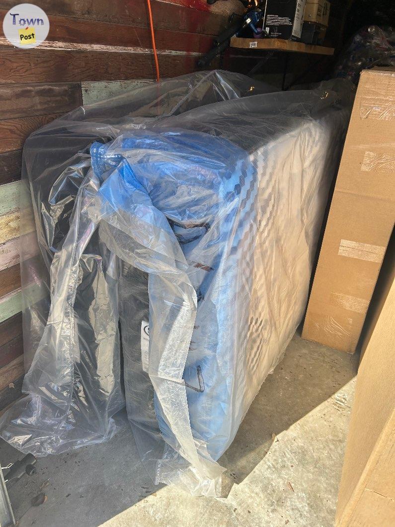 Photo of Twin mattress/bed set for sale ASKING PRICE FIRM $1500.00 Twin mattress, twin box spring. Bed frame with built in bookshelf/dressers 4 door dresser. Duvet set/mattress protector. All brand new in box.  PICK UP ONLY! CASH ONLY! NO SPAM! SERIOUS INQUIRIES O