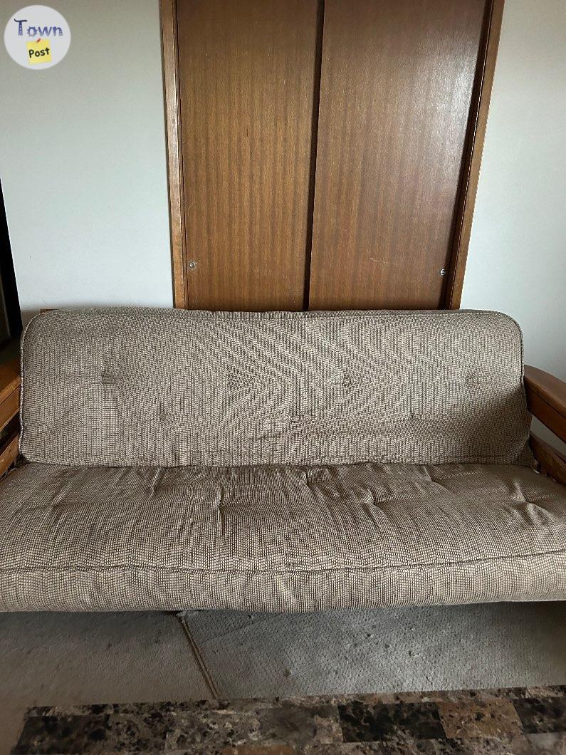 Photo of Large wooden double futon 