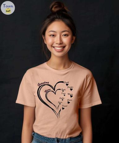 Photo of Custom Heart Mothers Day Unisex Jersey Short Sleeve Tee - 1