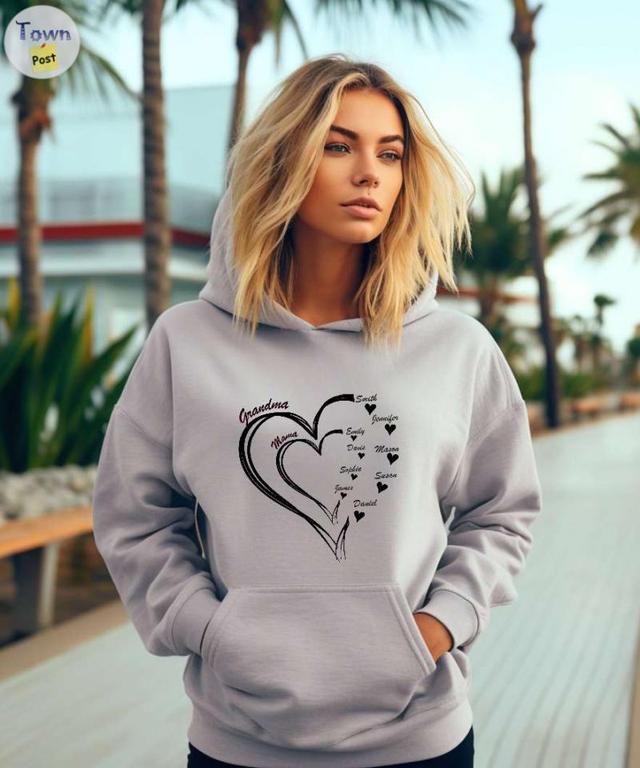 Photo of Personalized heart Mother's Day Custom Unisex Heavy Blend™ Hooded Sweatshirt