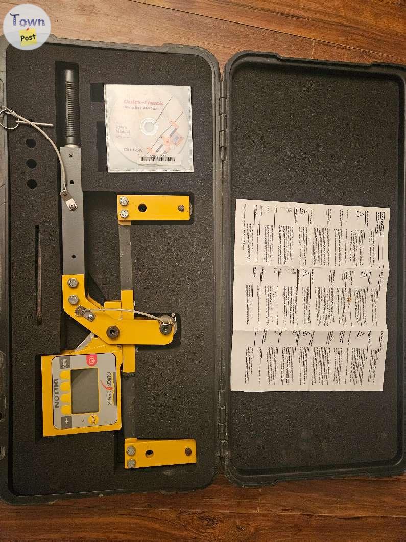 Photo of Dillon Quick-Check cable tension meter. 