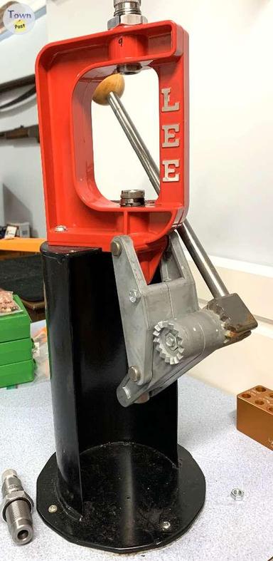 Photo of       Custom built metal stand to hold presses, po - 2