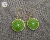 Photo of Fruit slice charm earrings 