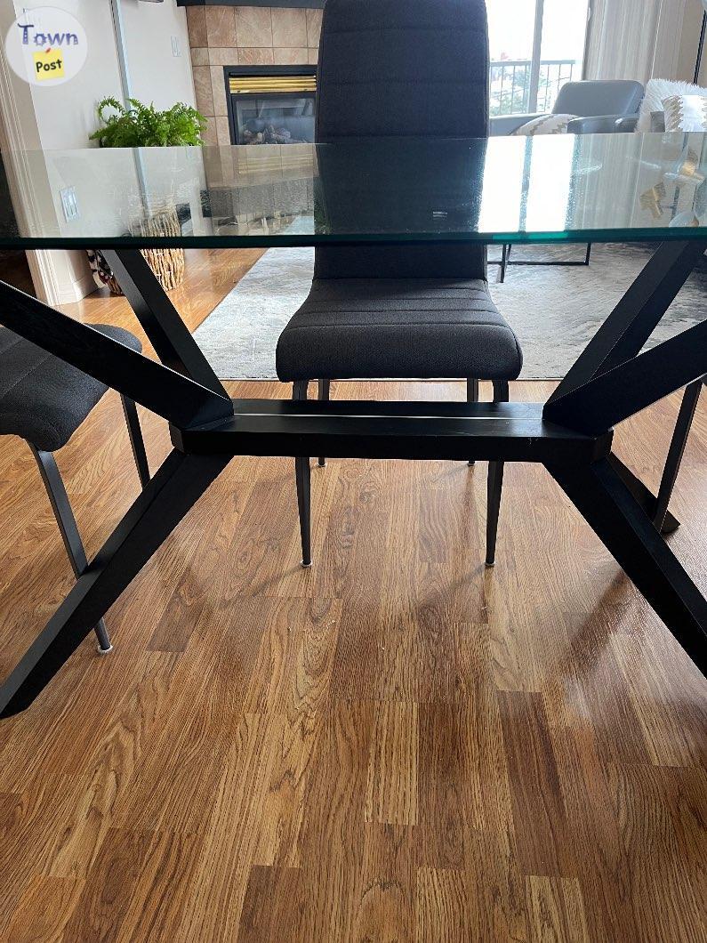 Photo of Glass Dining Table and Chairs 