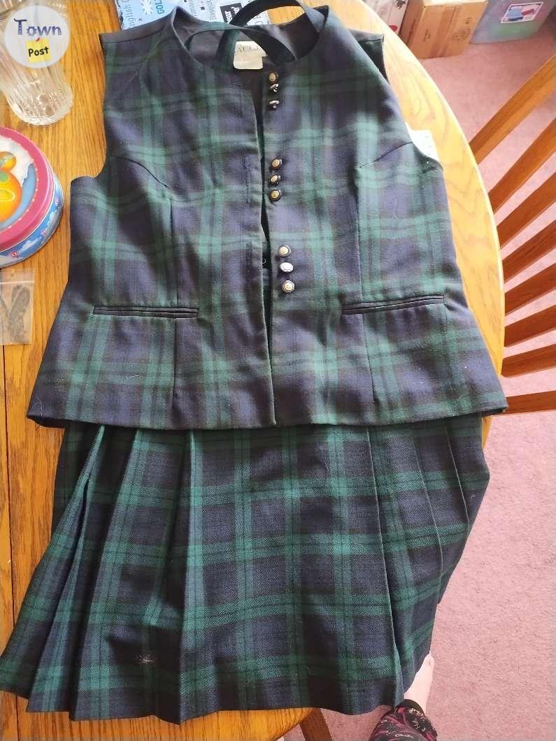 Photo of Youth/teen size plaid skirt and vest