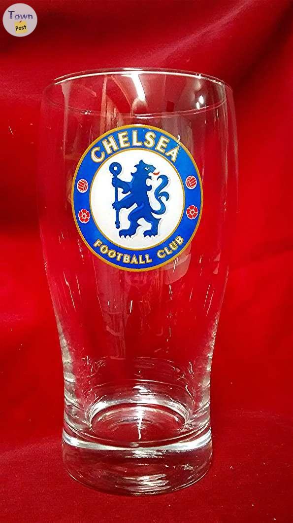 Photo of CHELSEA PREMIER LEAGUE SOCCER FAN/BEER GLASS