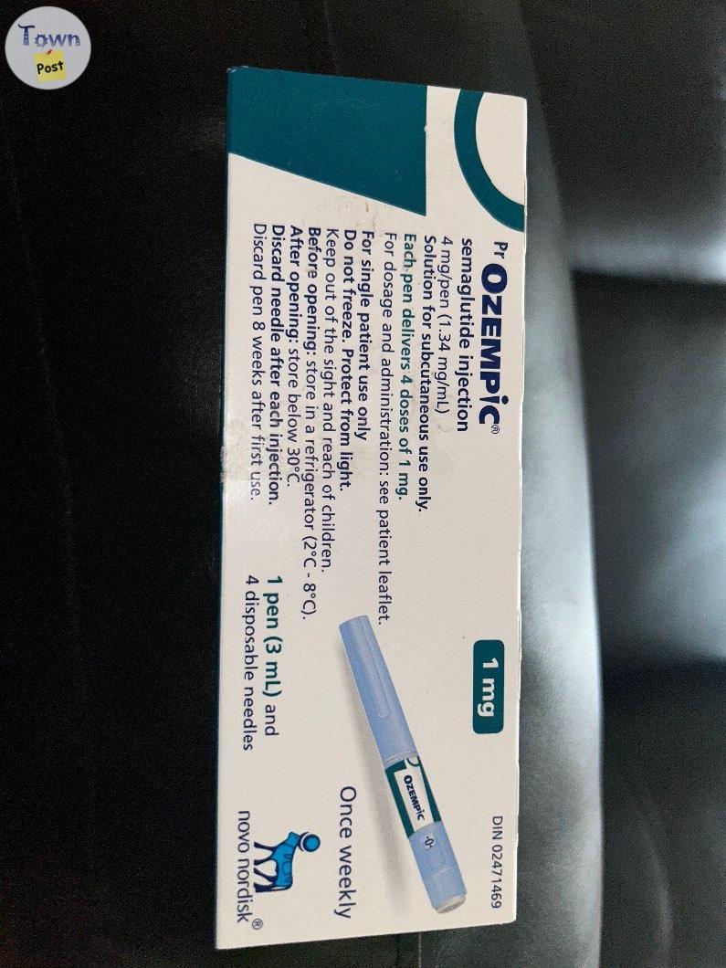 Photo of New 4mg Ozempic Injection pen, sealed in original box unopened.