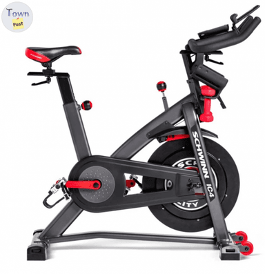 Photo of New!! Schwinn IC4 Spin Bike, Matt, Weights, and Heart Monitor - 1