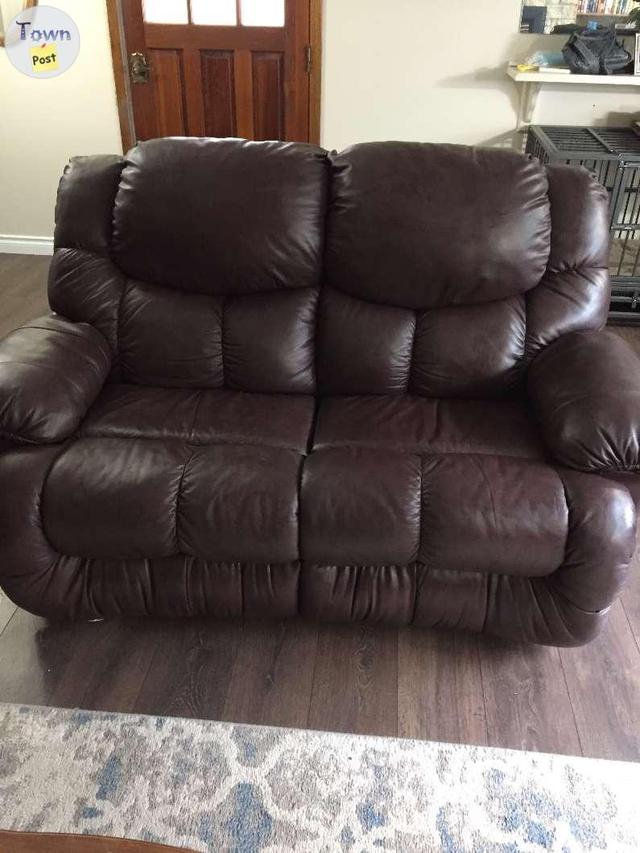 Photo of Like New Burgundy Loveseat