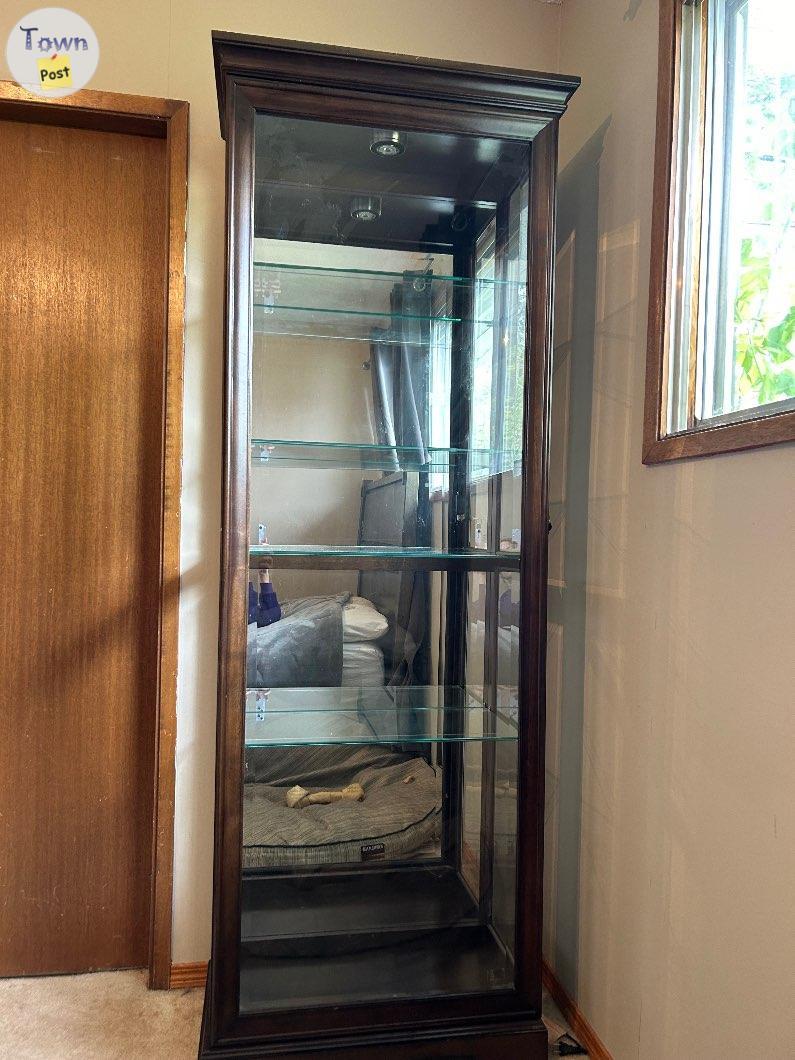 Photo of Brand NEW beautiful wood display cabinet 