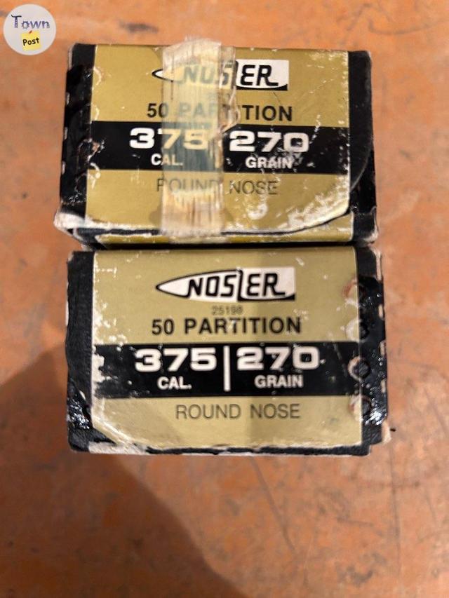 Photo of 375 cal 270 gr. Nosler Partitions