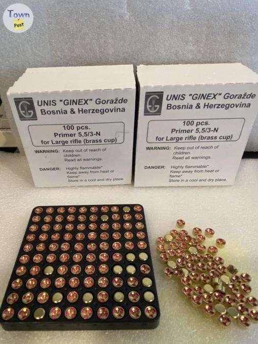 Photo of NEW LARGE RIFLE PRIMERS Ginex Pickup or Ship