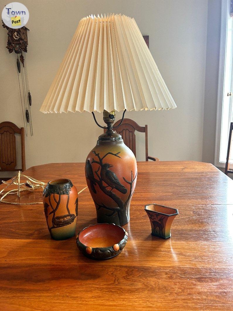 Photo of Danish ceramic lamp and accessories 