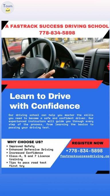 Photo of DRIVING LESSONS SURREY, LANGLEY,DELTA, PORTCOQUITLAM-BEST DRIVING SCHOOL-CAR FOR ROAD TEST - 1