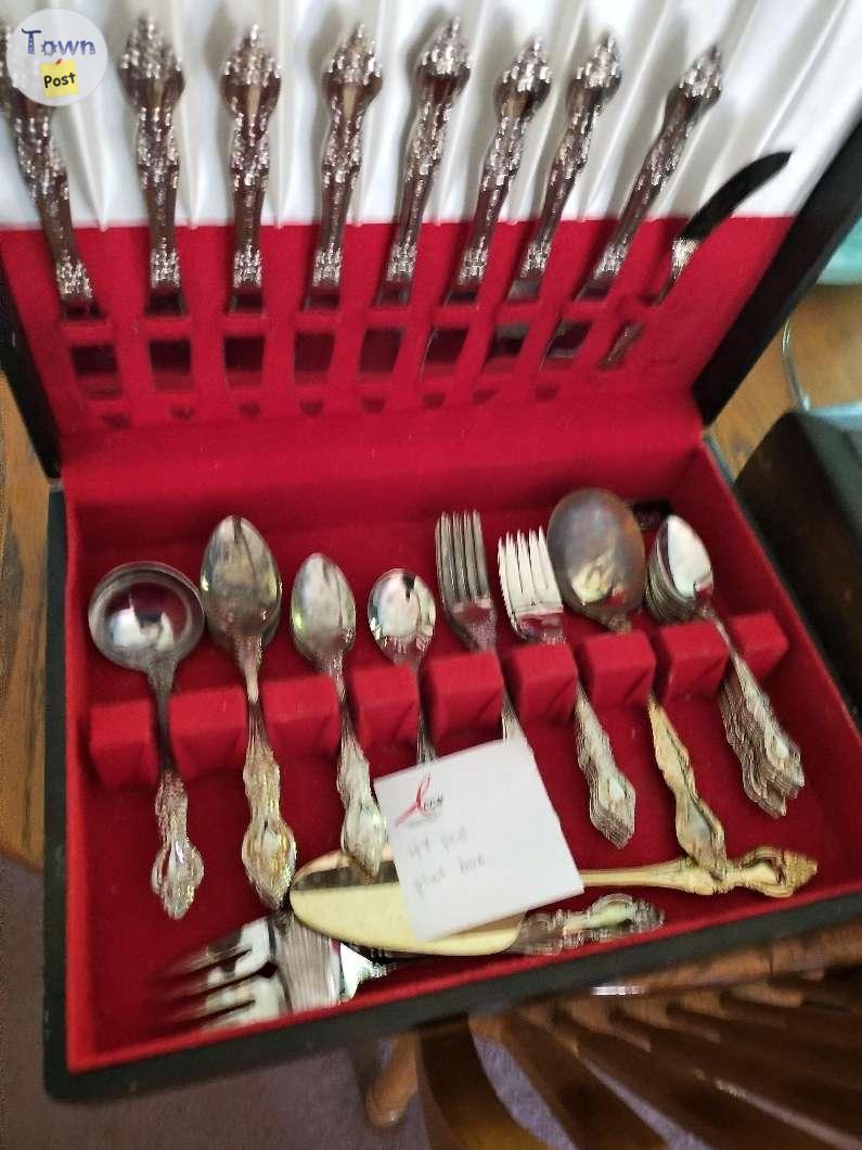 Photo of Vintage gold plated flatware set