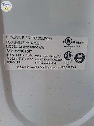 Photo of GE front load washing machine - 1