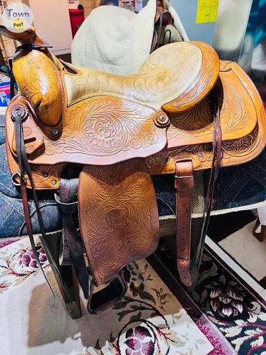 Photo of Original F. Eamor 15" Western Saddle - 1