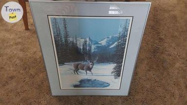 Photo of John Stone (deceased 2019), signed 1988 Mountain Muley framed print - 1