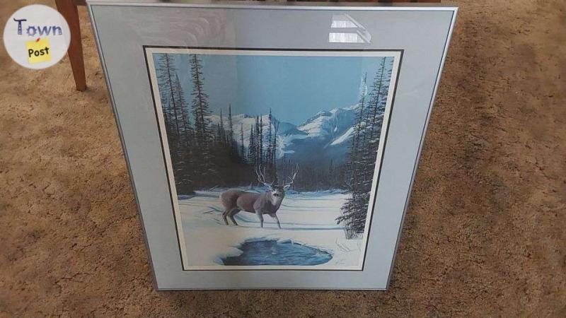 Photo of John Stone (deceased 2019), signed 1988 Mountain Muley framed print