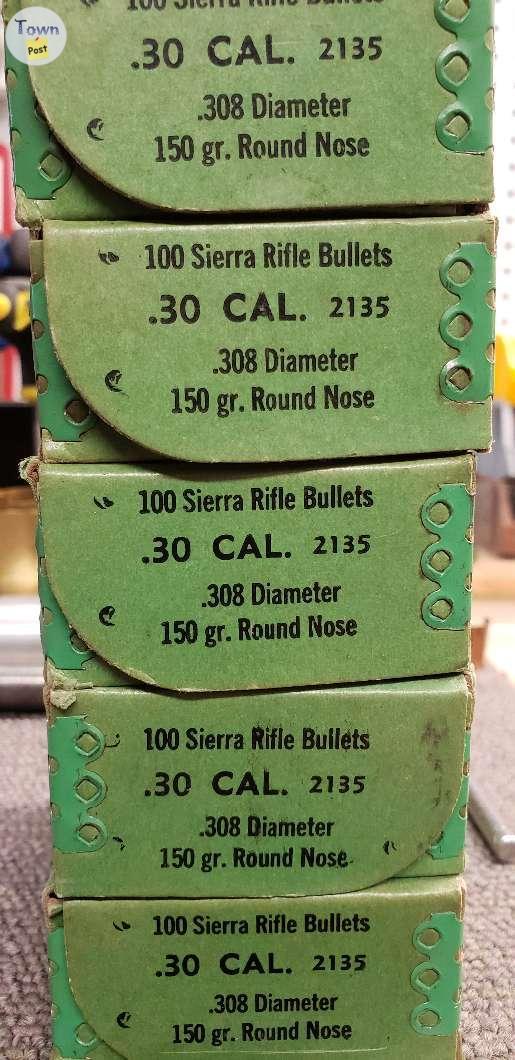 Photo of Sierra .308 150gr FBRN bullets older boxes from estate sale 