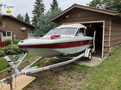 Photo of 1987 Fibretech 16 ft Boat 90 hp V4 Johnson w/Calkins Trailer