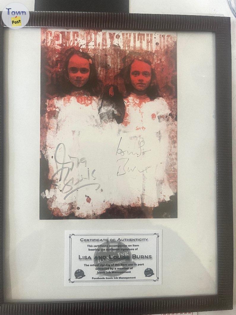 Photo of Lisa & Louise Burns dual signed photo The Shining Twins