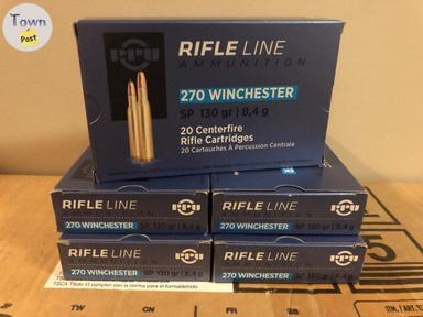 Photo of Rifleline 270 Win 130 GR SP Ammunition Full 20rd Box (Five Boxes Total) Buy or Trade - 1