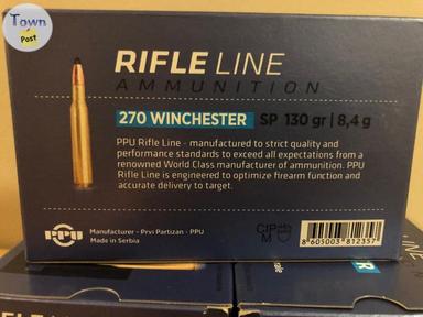 Photo of Rifleline 270 Win 130 GR SP Ammunition Full 20rd Box (Five Boxes Total) Buy or Trade - 2