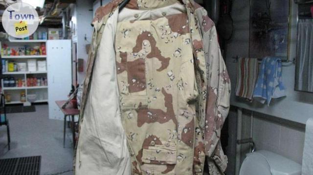 Photo of DESERT STORM COAT AND PANTS LARGE SIZE $40.00