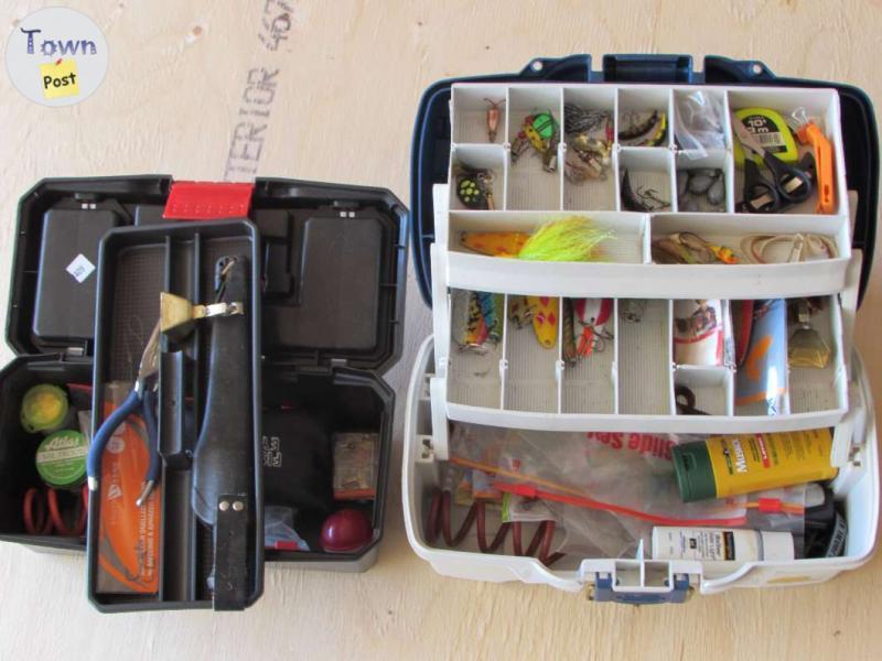 Photo of Two Tackle Boxes with lots of lures & gear