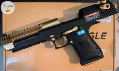 Photo of Cybergun Desert Eagle Black & Gold Airsoft Pistol Gas Blowback  - 2