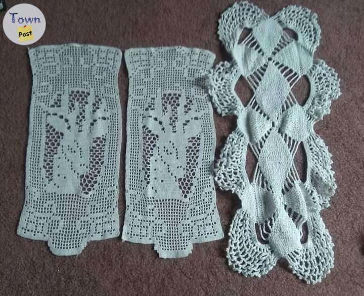 Photo of Vintage doilies and an apron 