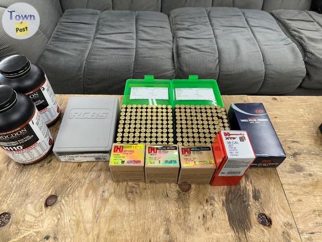 Photo of .357 ammo and reloading supplies 