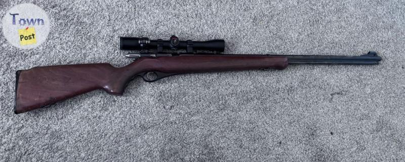 Photo of Mossberg 146b .22 lr gun w/ Simmons scope 