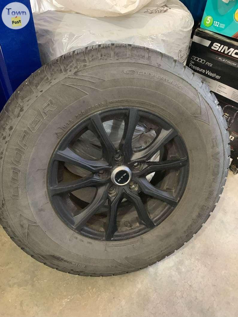 Photo of Set of 4 Winter CooperTires - Evolution M+S 236/75R15 with RTX Rims