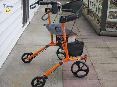 Photo of IMMACULATE ORANGE HUGO SIDEKICK ROLLATOR WALKER FOR SALE - 1