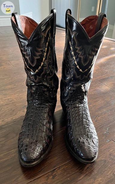 Photo of Dan Post Genuine Caiman Alligator Leather Western Boot Size 12 - 2