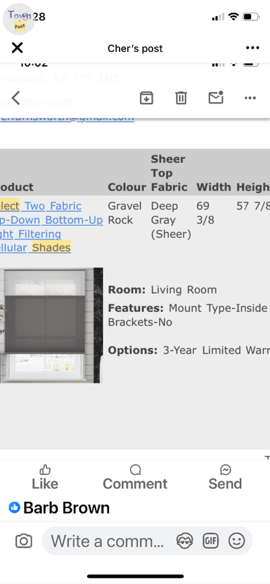 Photo of Top Down Bottom up light filtering cellular shade - 1