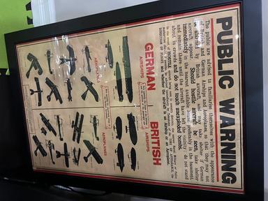 Photo of WW1 Aircraft public warning poster - 1