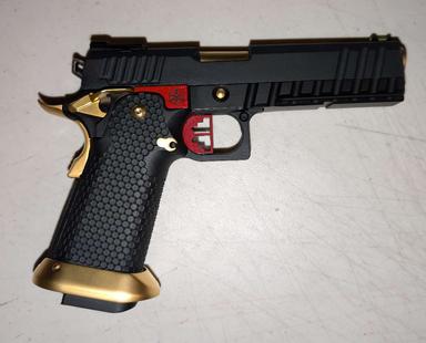 Photo of AW Custom HI CAPA Gold Trim Gas Blowback Airsoft  - 1