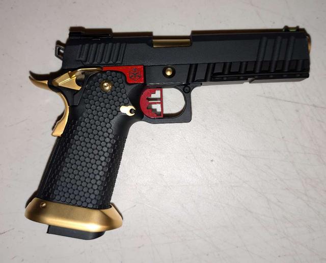 Photo of AW Custom HI CAPA Gold Trim Gas Blowback Airsoft 