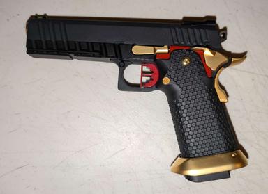 Photo of AW Custom HI CAPA Gold Trim Gas Blowback Airsoft  - 2